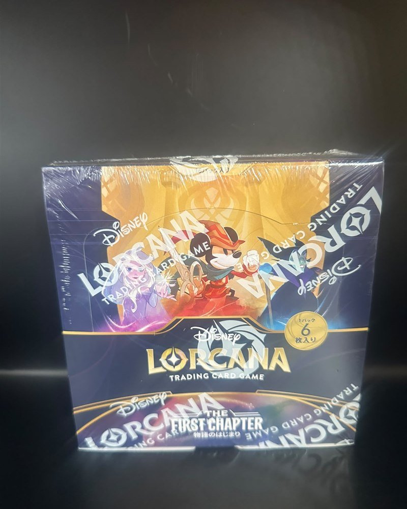 Caja sellada en japonés con 16 sobres de 6 cartas (1 foil por sobre) · Disney Lorcana The First Chapter