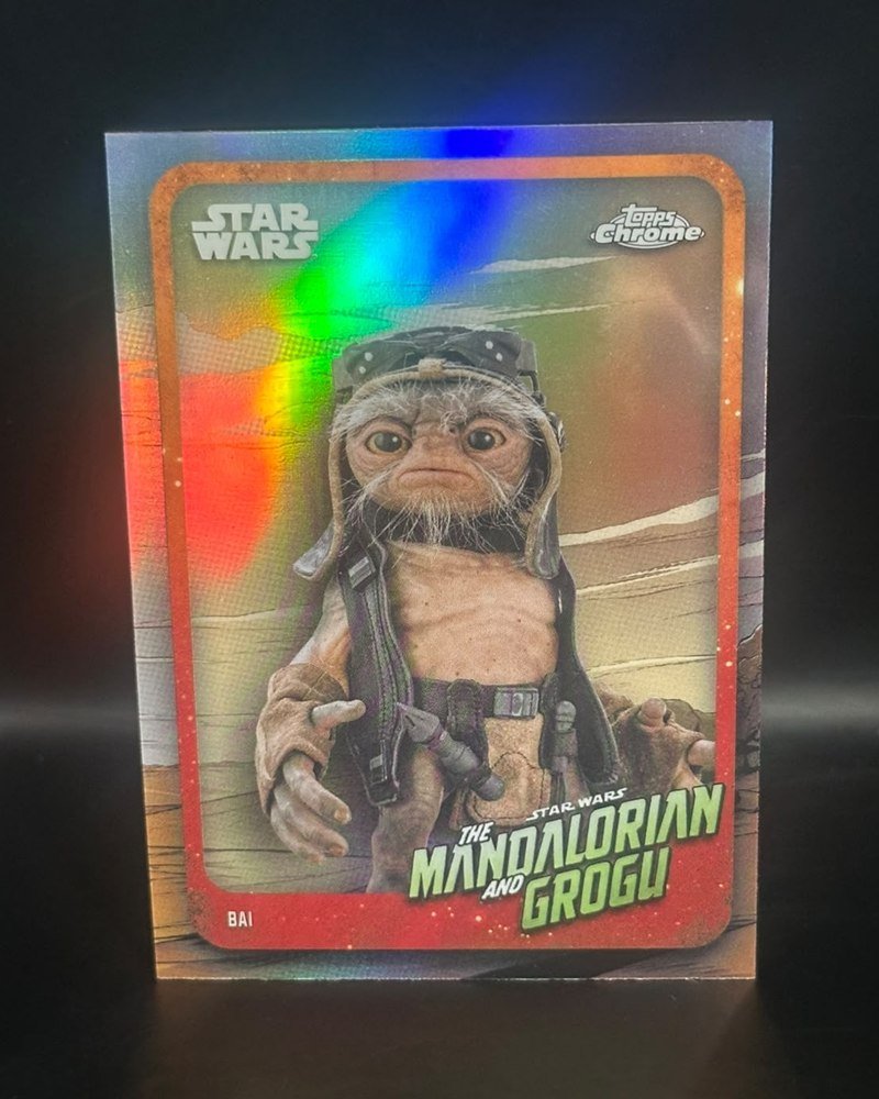 Topps Chrome Star Wars 2026, inserto The Mandalorian and Grogu MAGR-BAI