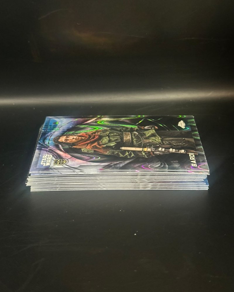 50 cartas random de Star Wars, sin funda. Promo: posible hit escondido de $200 o más